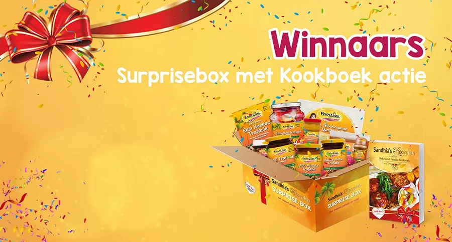 25 winnaars van de Surprisebox met Kookboek met de leukste reacties