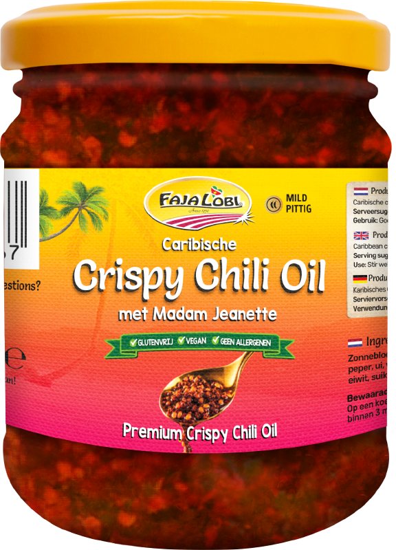 Afbeelding van FAJA LOBI Crispy Chili-Madam Jeanette Oil Trafasie 195 gr