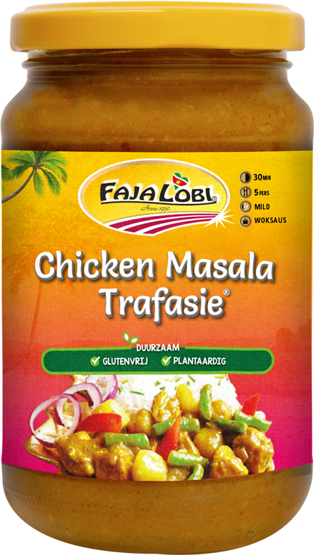 Afbeelding van FAJA LOBI Chicken Masala Trafasie 360 ml