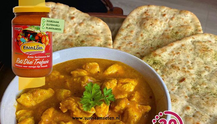 Afbeelding van recept met Butter Chicken Naan