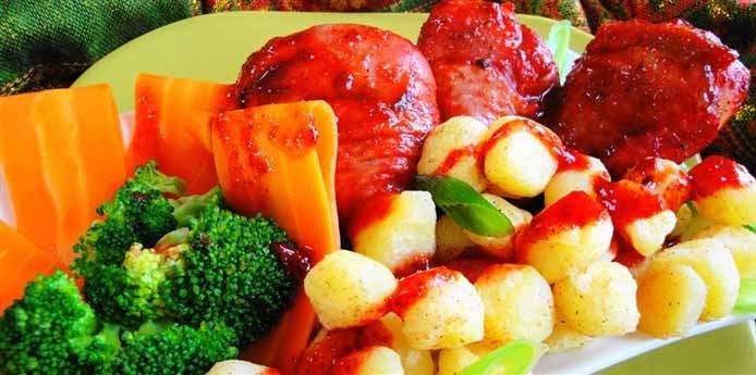 Afbeelding van Char Siu Trafasie met Krieltjes (speciaal vleesgerecht met aardappel)