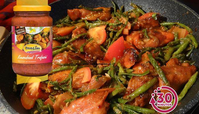 Afbeelding van recept met Boontjes met kip de luxe