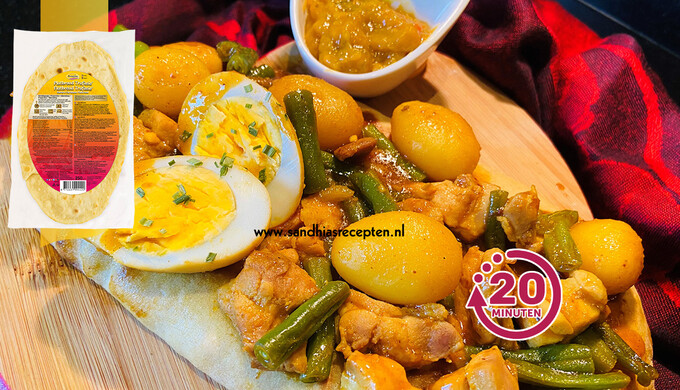 Afbeelding van Snelle Platbrood Kip Masala