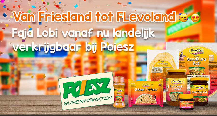 Faja Lobi nu ook bij Poiesz verkrijgbaar
