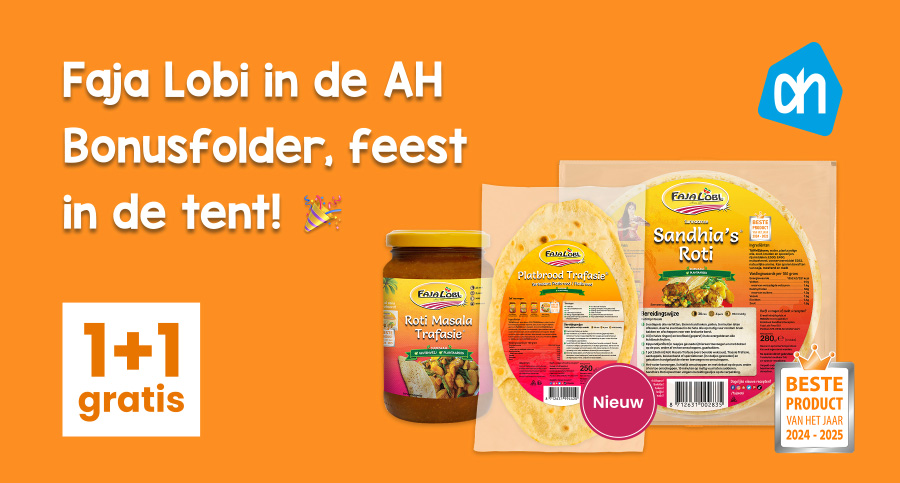 Faja Lobi in de AH Bonusfolder, feest in de tent! 🎉