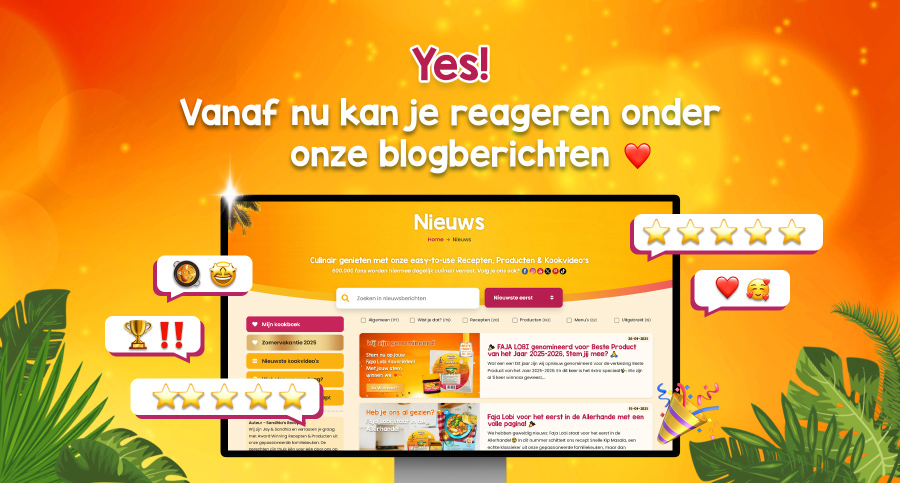 Yes! Je kan nu reageren onder onze blogs ❤️