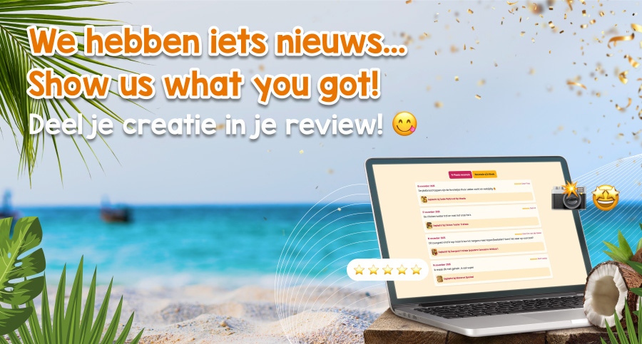 Op veler verzoek: Deel je creatie in je review 😋📸