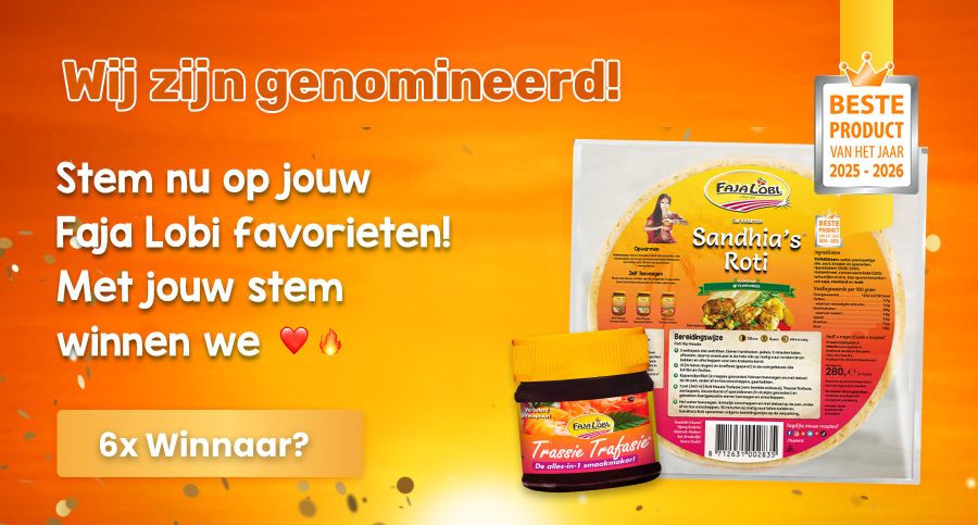 🎉 FAJA LOBI genomineerd voor Beste Product van het Jaar 2025-2026, Stem jij mee? 🙏