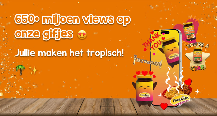 650+ miljoen views op onze Faja Lobi GIFs: jullie maken het tropisch! 🌴✨