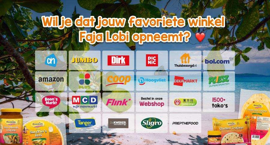 Wil je dat jouw favoriete winkel Faja Lobi opneemt? ❤️