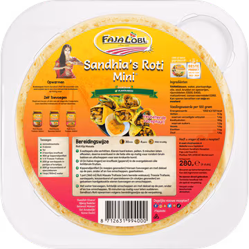 FAJA LOBI Sandhia's Roti Mini 4 Stuks